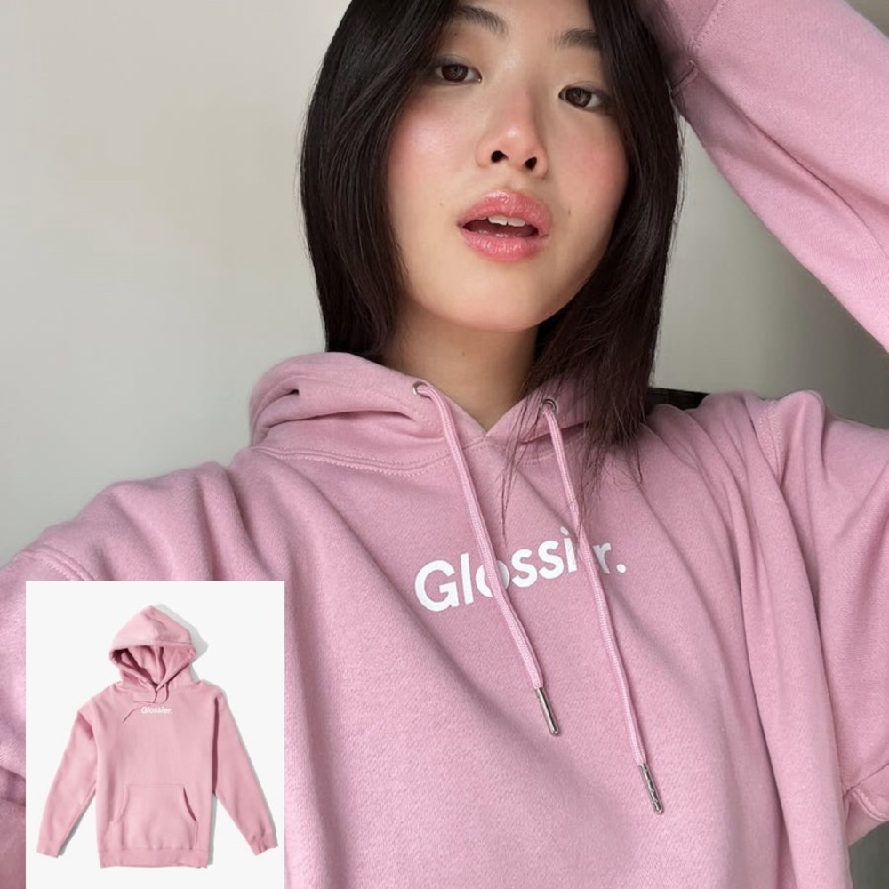 🩷 Pink Glossier Sweatshirt | M Medium | Permanent Collection